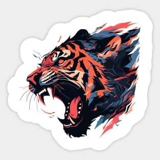 angry tiger Sticker